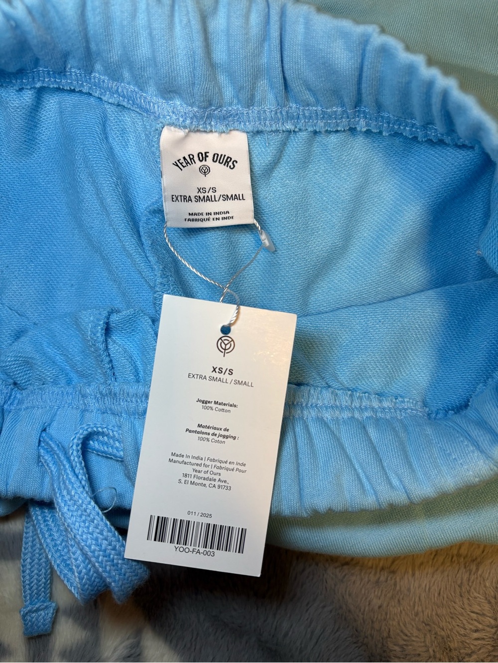 Year of Ours Light Blue Kids Sweatpants - Picture 2 of 2